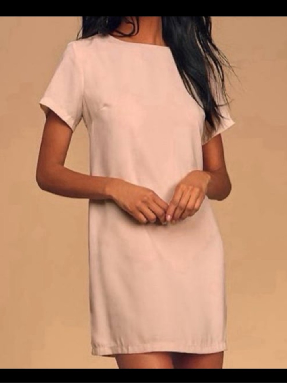 Lulus Shift and Shout Blush Pink Shift Mini Dress